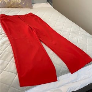 Wide Leg Red Pant